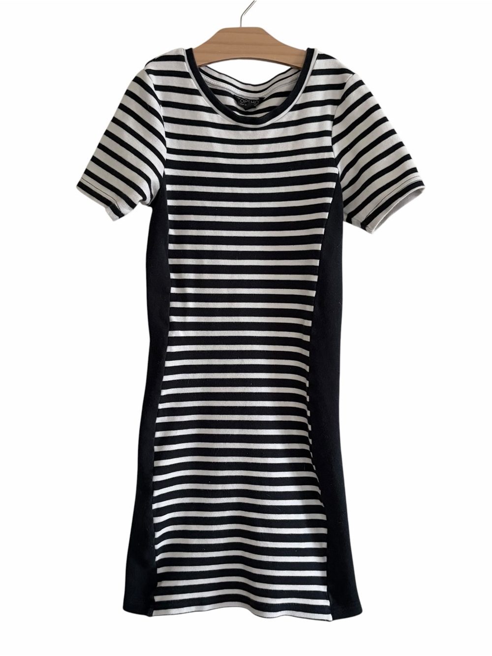 Top shop Navy & White Striped Short Sleeve Dress - Classic Fit